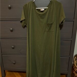 LuLaRoe Forest Green Midi Dress